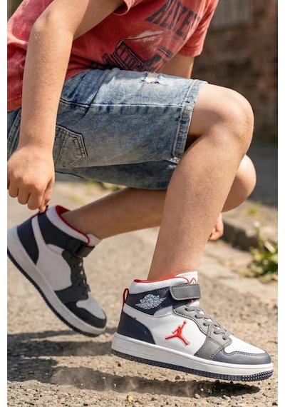 In Step Eveji Lacivert Beyaz Çocuk Basketbol Ayakkabısı - Yüksek Bilekli Cırt Cırtlı Sneaker Lacivert - Beyaz In Step Eveji Lacivert Beyaz Çocuk Basketbol Ayakkabısı - Yüksek Bilekli Cırt Cırtlı Sneaker Lacivert - Beyaz