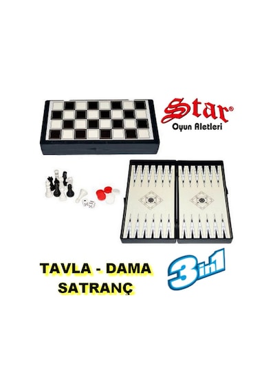 Star Manyetik Tavla Dama Ve Satranç 3 Oyun 1 Arada