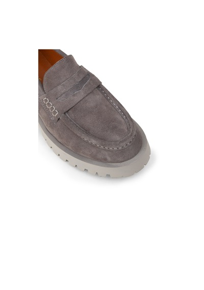 Deery Kadın Hakiki Süet Gri Loafer Ayakkabı - 02034zgrıc01 Gri