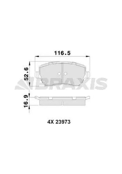 Nissan Micra K12 On Fren Balatasi 1.2 2003-2010 Braxıs Ab0006