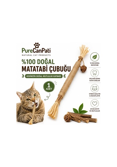 Purecanpati Matatabi Çubuğu Mısır Kabuğu,hasır Ip,matatabi Meyveli 1 Adet