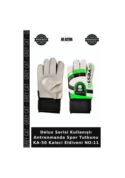 Delux Serisi Kullanışlı Antrenmanda Spor Tutkunu Ka-50 Kaleci Eldiveni No:11 Çok Renkli