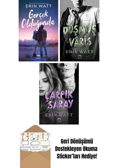 Gerçek Olduğunda + Lekeli Taç Royal Serisi 4. Kitap + Çarpık Saray Royal Serisi 3. Kitap