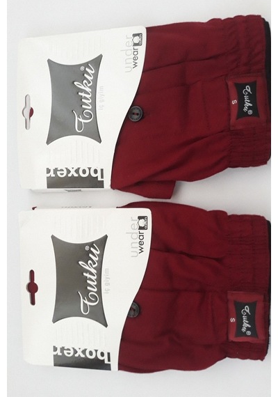 Tutku Erkek Siyah Penye Düğmeli Boxer 2'Li Paket 001