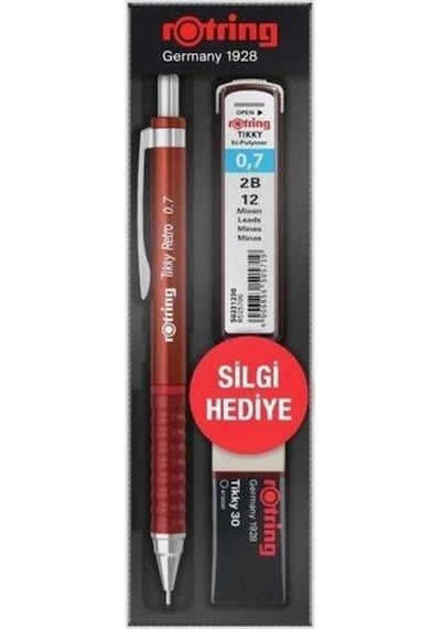 Rotring Versatil Kalem Tıkky Retro Set 0.7 Kırmızı
