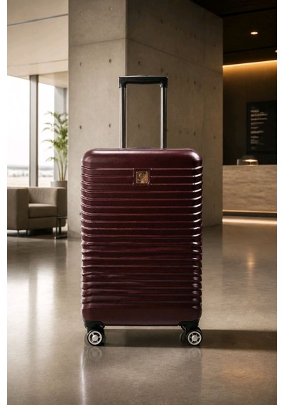 Albatros Monalisa Home Nippon Lüks Bordo Renk Orta Boy Valiz Mavi - Siyah