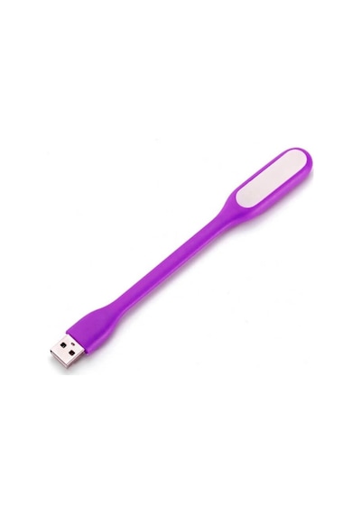Koodmax Taşınabilir Usb Led Lamba Işık Laptop Kitap Okuma Klavye Aydınlatma - 17cm - Mor