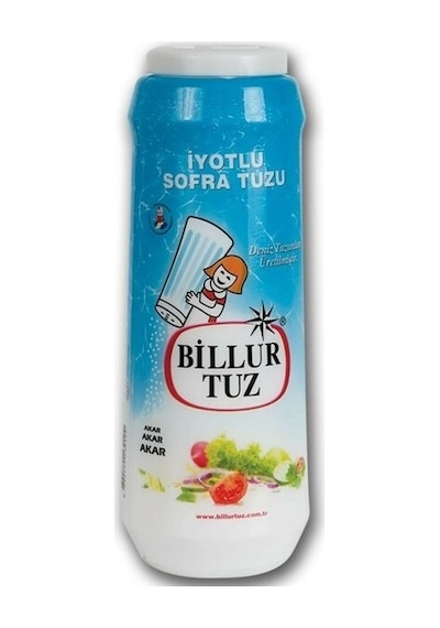 Billur Tuz İyotlu Sofra Tuzu Plastik Tuzluklu 500 G