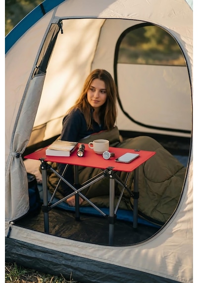 Exent Mini Kamp Sehpası 31 X 46 Cm-kırmızı Çok Renkli