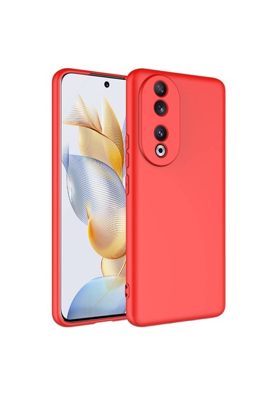 Huawei Honor 90 Kılıf Kadife İç Yüzey Yumuşak Dokulu Kamera Korumalı Kapak Mara