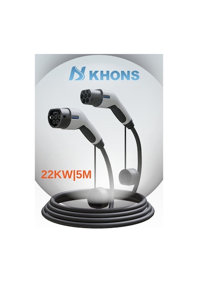 Khons Tip-2 Elektrikli Araç Şarj Kablosu 5 M