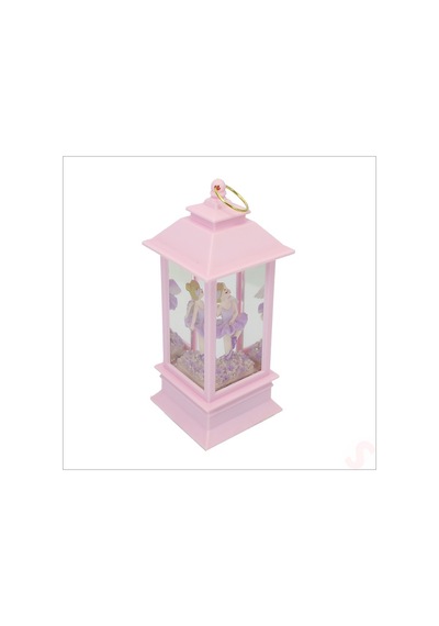Uçuşan Simli,12,5cm X 5cm Led Işıklı Balerin Fener Küre - C