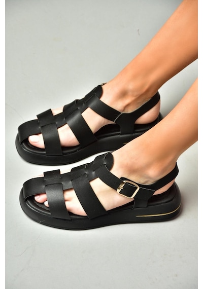 Fox Shoes S518106009 Siyah Kadın Sandalet Siyah
