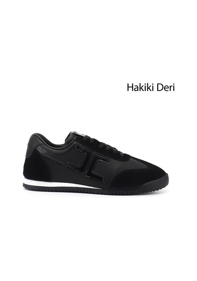 Gönderi(R) Gönderi R Kadın Siyah Lastik Bağcıklı Hakiki Deri Sneaker Ddza83742546