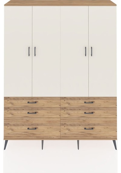 Hyperion Gardrop 8 Raflı 6 Çekmeceli 4 Kapaklı 176x44x221 Çam-aytaşı/çam Beyaz Hyperion Gardrop 8 Raflı 6 Çekmeceli 4 Kapaklı 176x44x221 Çam-aytaşı/çam Beyaz