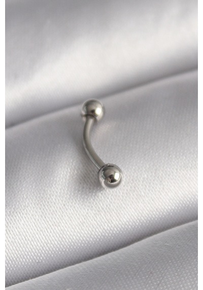 316l Çelik Gümüş Renk Topçuk Model Piercing 5886 Çok Renkli