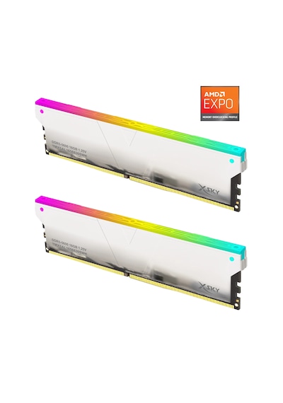V-color Manta Xsky Rgb 32gb 2x16gb Ddr5 6400mhz Cl32 Amd Expo Beyaz