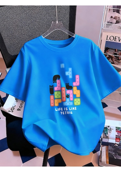 Noıssey Urban Pop Graphic Kadın Tişört Koleksiyonukod 5324 Bebe Mavi