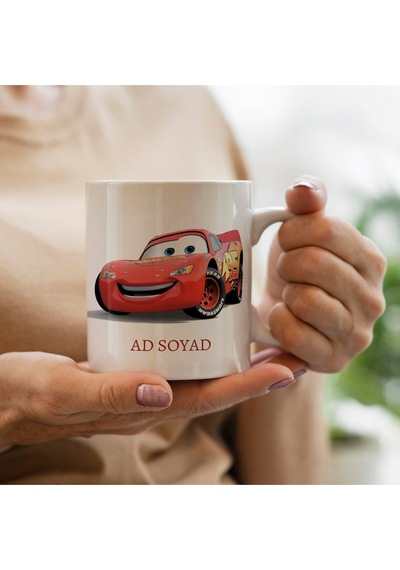 Kişiye Özel Mcqueen Baskılı Kupa Bardak Beyaz
