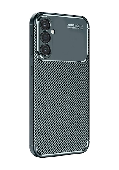 Newface Samsung Galaxy S25 Plus Kılıf Auto Focus Karbon Kapak - Koyu Yeşil