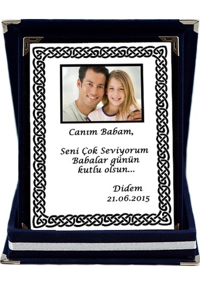 Babalar Gününe Özel Fotoğraflı Plaket