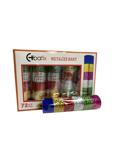 Bafix Desenli Bant Metalize 12 Mm X 2 Mt 72 Li Bfx-deb0003