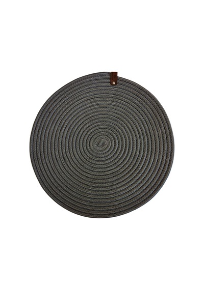 Nakkaş Home Gri Jüt Runner Ve 6'lı Supla Seti 35x100 Cm Runner + 33x33 Cm Jüt Amerikan Servis Doğal Masa Dekorasyonu