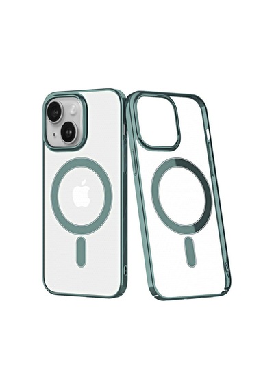 Apple iPhone Uyumlu 14 Plus Kılıf Element Magneticsafe Sert Kapak - Köknar Yeşili Bzsxx00 1