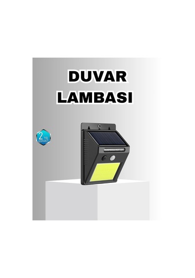Solar Güçlü Led Dış Mekan Lambası - Güneş Enerjisiyle Şarj Olan Sensörlü Bahçe Işığı