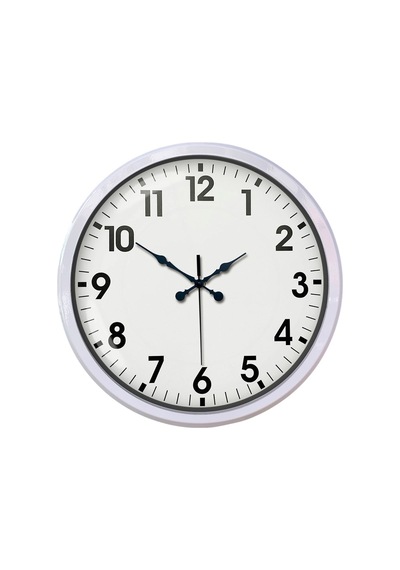 White Classic Modern 52 Cm Metal Duvar Saati Çok Renkli