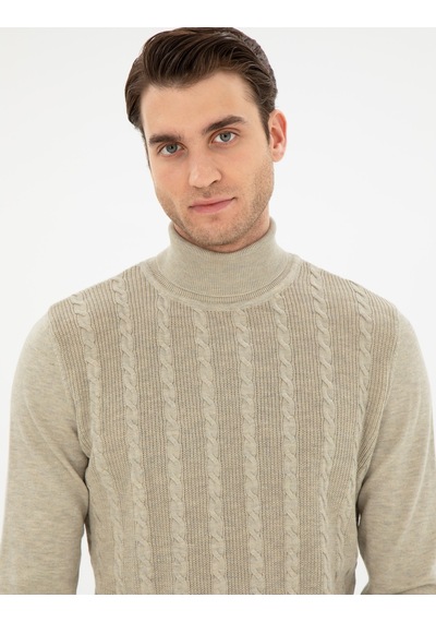 Pierre Cardin Erkek Kum Melanj Kazak /triko 50300500-vr123 Kum Melanj