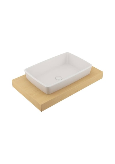 Serel - Rita Tezgah Üstü Lavabo 60x40 Cm Beyaz - Rt46dss000- Beyaz