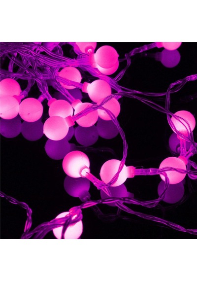 4.30 METRE PEMBE TOP LED IŞIK PEMBE IŞIK 220 V FİŞLİ YILBAŞI AĞACI IŞIĞI PEMBE TOP IŞIK PEMBE LED IŞIK NOEL IŞIĞI