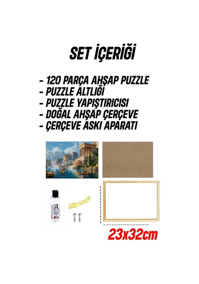 Ahşap Çerçeveli Puzzle - Tablo Hthp - 004 23 X 32 120 Parça