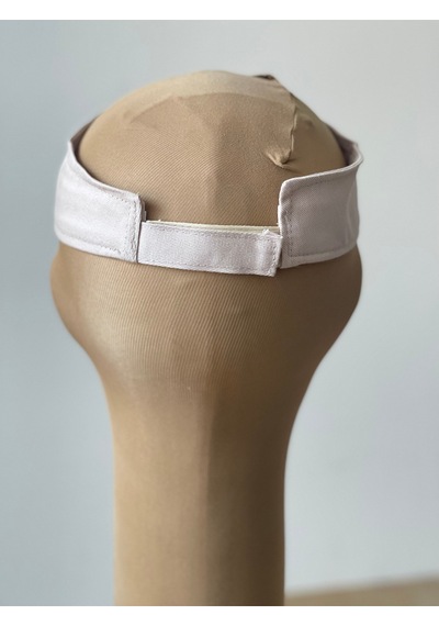 Aida Jewelss Pamuk Sporcu Koşu Tenis Vizör Şapka Arka Kısmı Ayarlanabilir Unisex Vizör Şapka Bej.