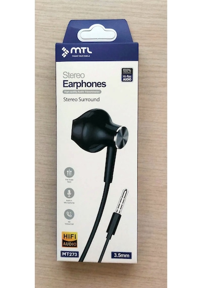 Mtl Mt273 Mikrofonlu Kablolu Telefon Kulaklığı 1,3m 3.5mm Mtl Mt273 3.5mmkablolukulaklıksiyah