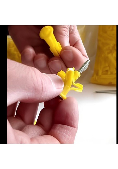Plastik Roket Dübel M8 Mantar Kanatlı Dübeller Vida Sabitleme Bağlantı Elemanı 100 Adet