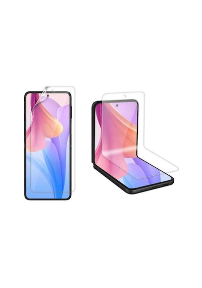Samsung Z Flip 5 İle Uyumlu Ön & Arka Full Body Esnek Nano Çizilmez Ekran Koruyucu