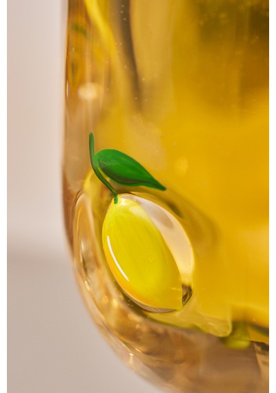 Karaca Desenli Kadeh 390 Ml Sarı
