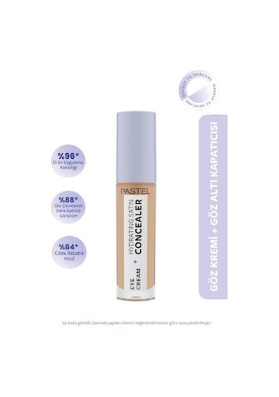 Pastel Eye Cream + Hydrating Satın Concealer 66 Deep Medium