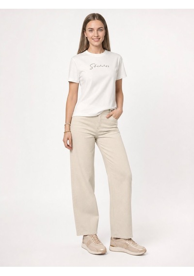 LOFT Boxy Fit Kadın Tshirt K.kol Ekru