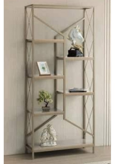 Vega Kitaplık Cappicino Çok Amaçlı Raf Ünitesi 80x30x180 Cm Bej