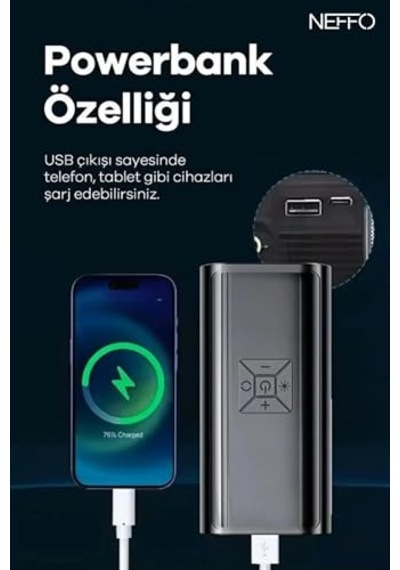 150 Psı Şarjlı Hava Kompresörü 4500mah Lcd Ekranlı Taşınabilir Lastik Şişirme Hava Pompası Powerbank
