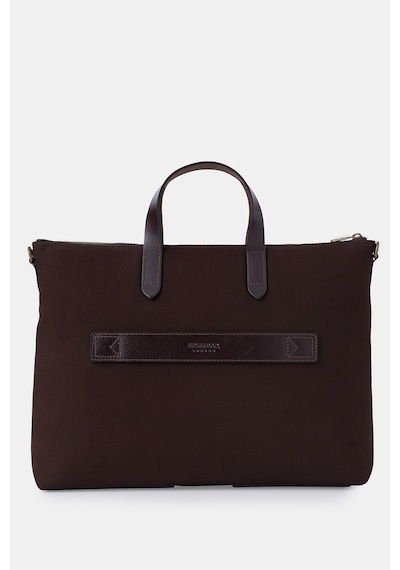 Brice Hakiki Deri Unisex 15,6" Tek Bölmeli Dizüstü Bilgisayar Çantası Kahverengi