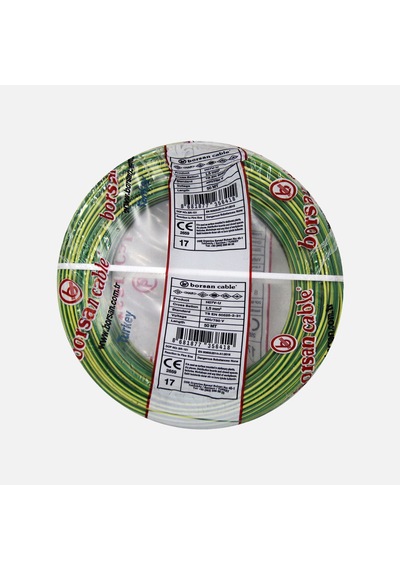 Borsan Nya 1,5mm Kablo Sarı-yeşil 50 Metre