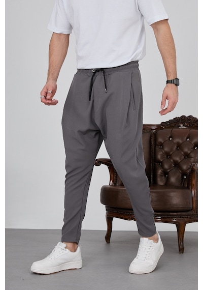 Baykim Sports Wears Unisex Modern Şalvar Pantolon Koyu Gri