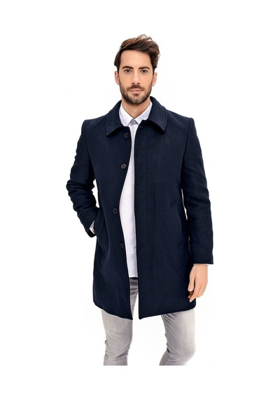 Plt8365 Dewberry Erkek Palto-Lacivert-Lacivert
