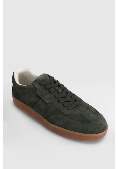 Lufian Pele Erkek Deri Sneaker Ayakkabı Haki Haki 112230232100630 Haki