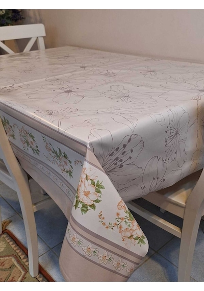 Elyaflı Pvc Masa Örtüsü Modern, Dayanıklı, Silinebilir Ve Şık Görünüm Mrl118a Bej