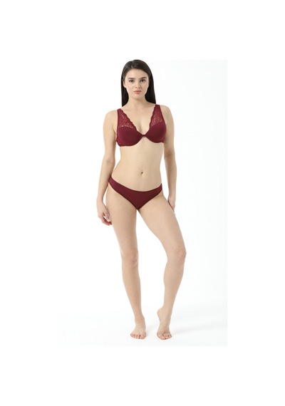 Eros Bordo Ersk1140 Rosemary Dantel Detay Kaplı Bralet Bordo